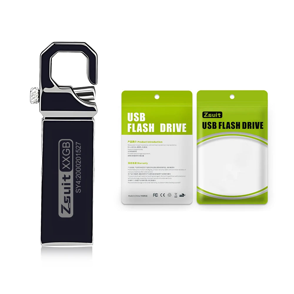 10-Pack Metal USB Flash Drives 32GB–128GB | Waterproof, Custom Logo USB Flash Drive PRIMED USB 3.0-32GB black