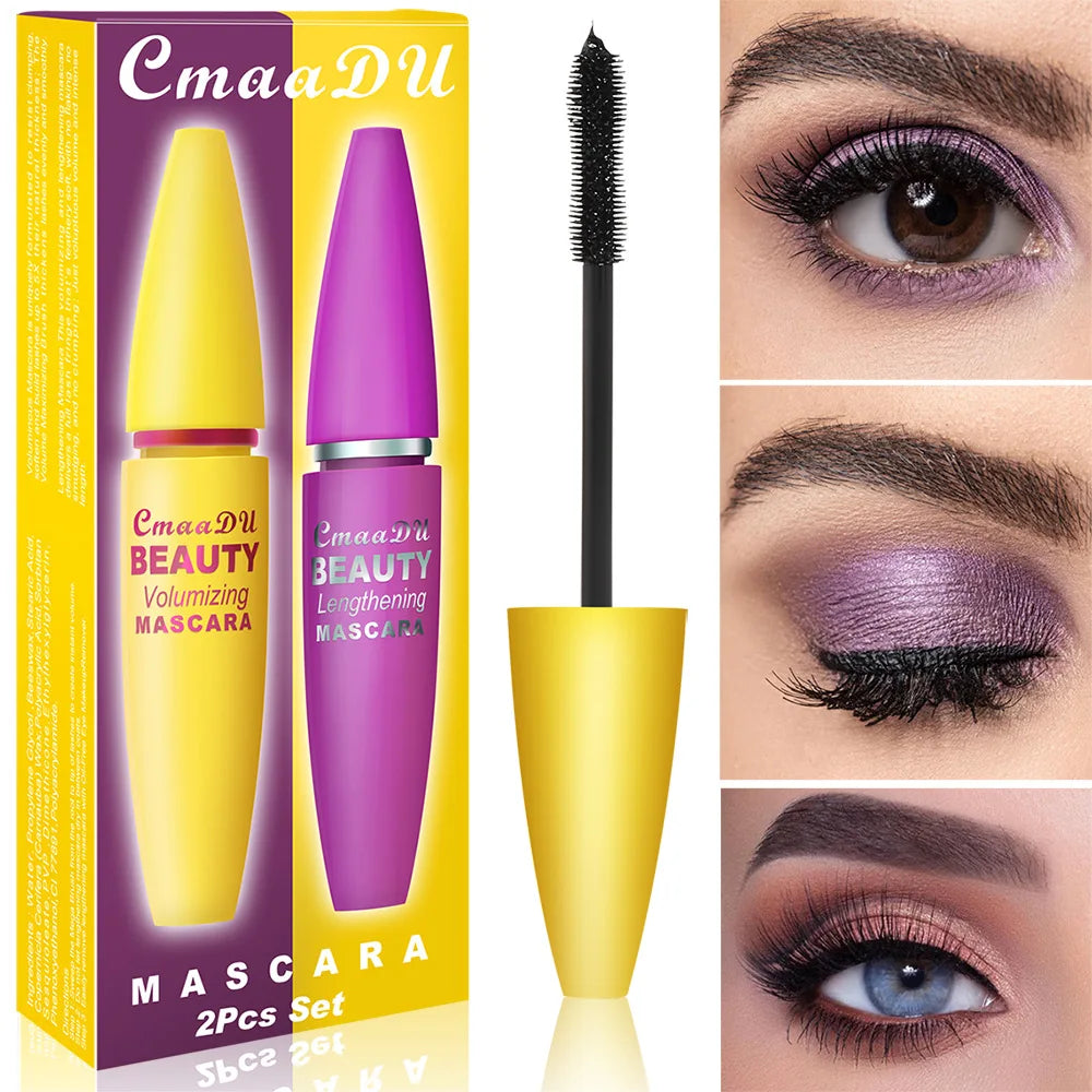 CmaaDu 4D Volumizing Waterproof Mascara – Lengthen & Curl Volumizing Mascara PRIMED HZJMGTZ