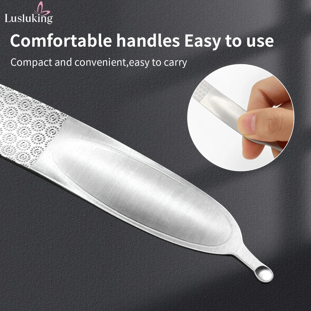 Ouriner Double-Sided Stainless Steel Nail File | Manicure Tool