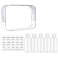 Travel Flip Cap Bottles – 5-Piece Refillable Dispenser Set Travel Dispenser Bottles PRIMED White