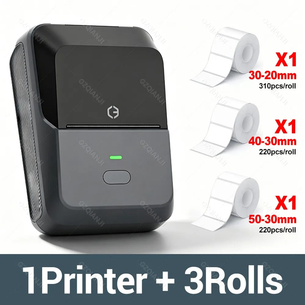 P2 Mini Bluetooth Thermal Label Printer – Barcode & Food Labels Thermal Label Printer PRIMED P2 Add 3Rolls Mix2