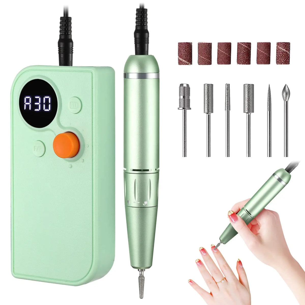 Rechargeable Nail Drill 35000RPM LCD Cordless | PRIMED