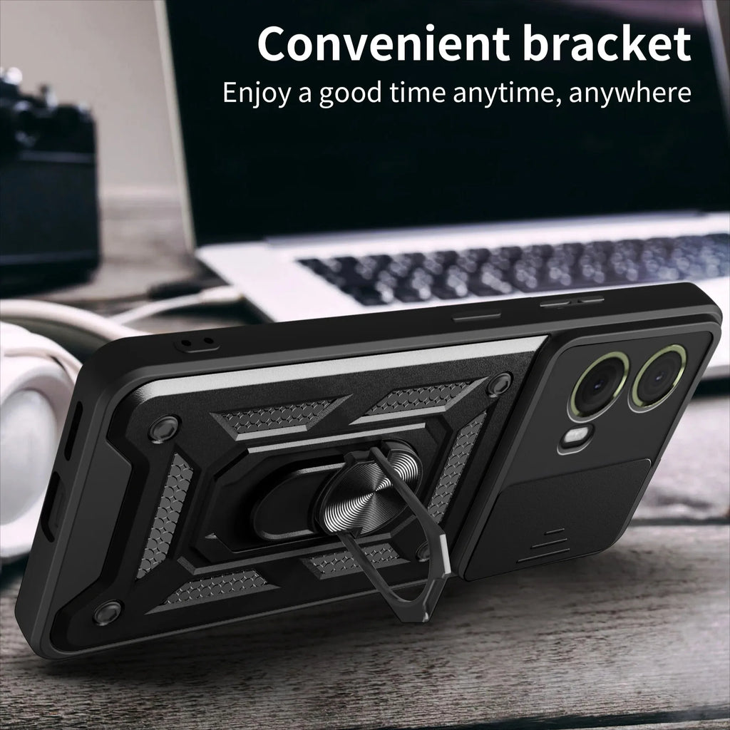 Shockproof Armor Case Motorola Moto G & Edge | Ring Holder Phone Armor Case PRIMED