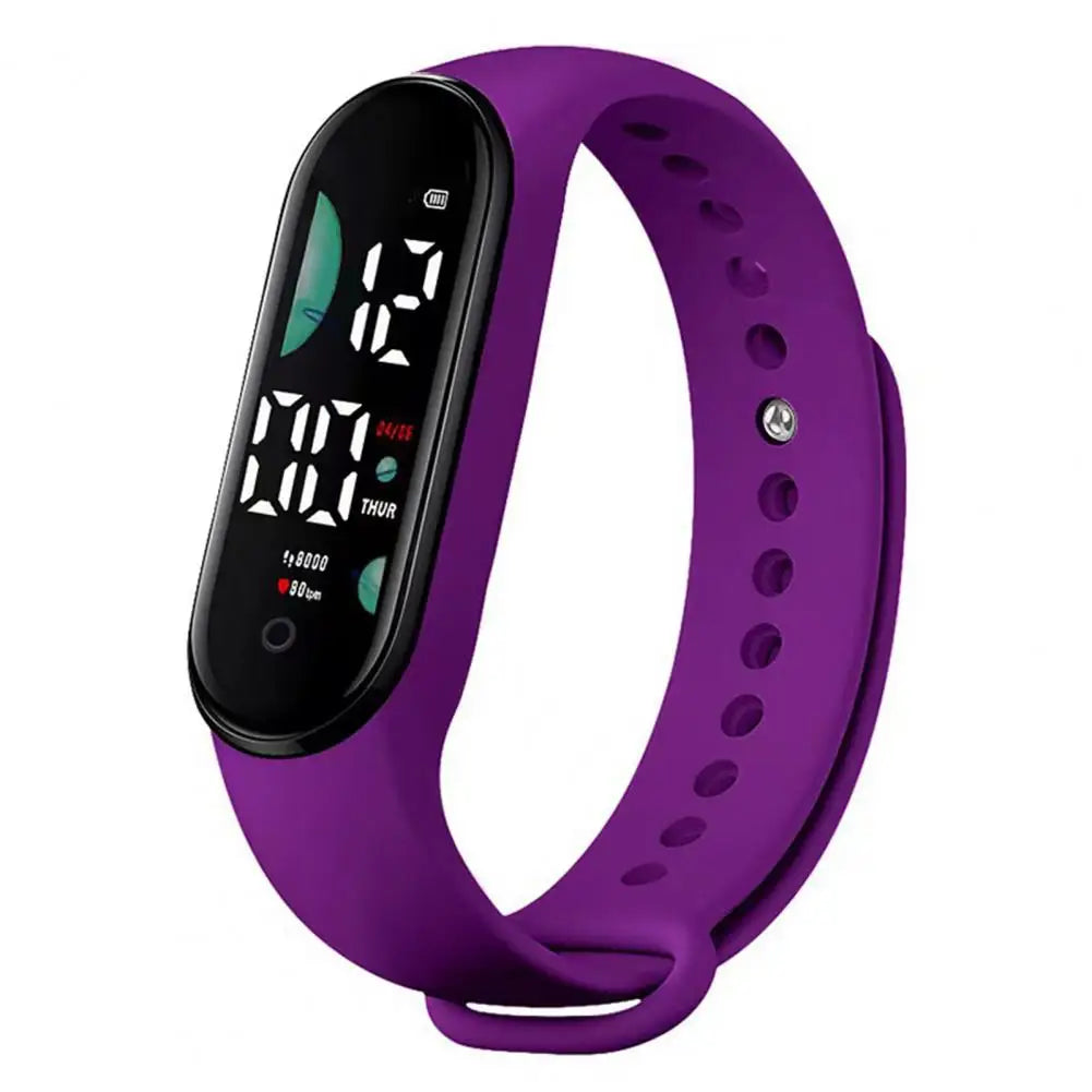 M9 Kids LED Digital Touch Watch – Waterproof Sports Bracelet Kids Digital Watch PRIMED Purple