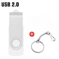 JASTER Colorful Rotatable Metal USB Flash Drive 4GB–128GB USB Flash Drive PRIMED 4GB white usb 2.0 China Mainland