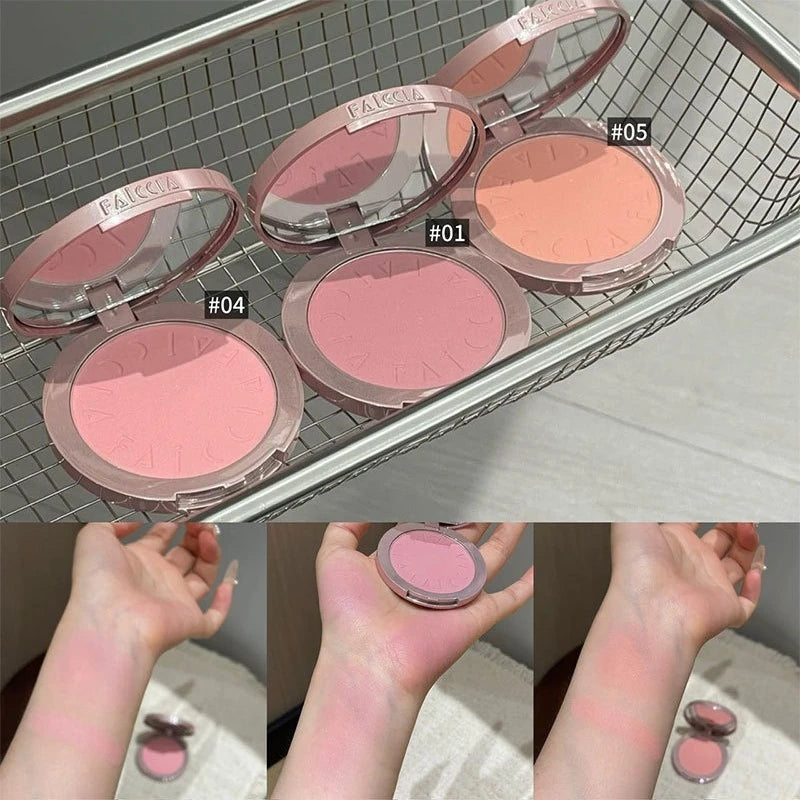 Matte Blush Powder – Buildable Silky Natural Flush Cheek Color Matte Blush Powder PRIMED