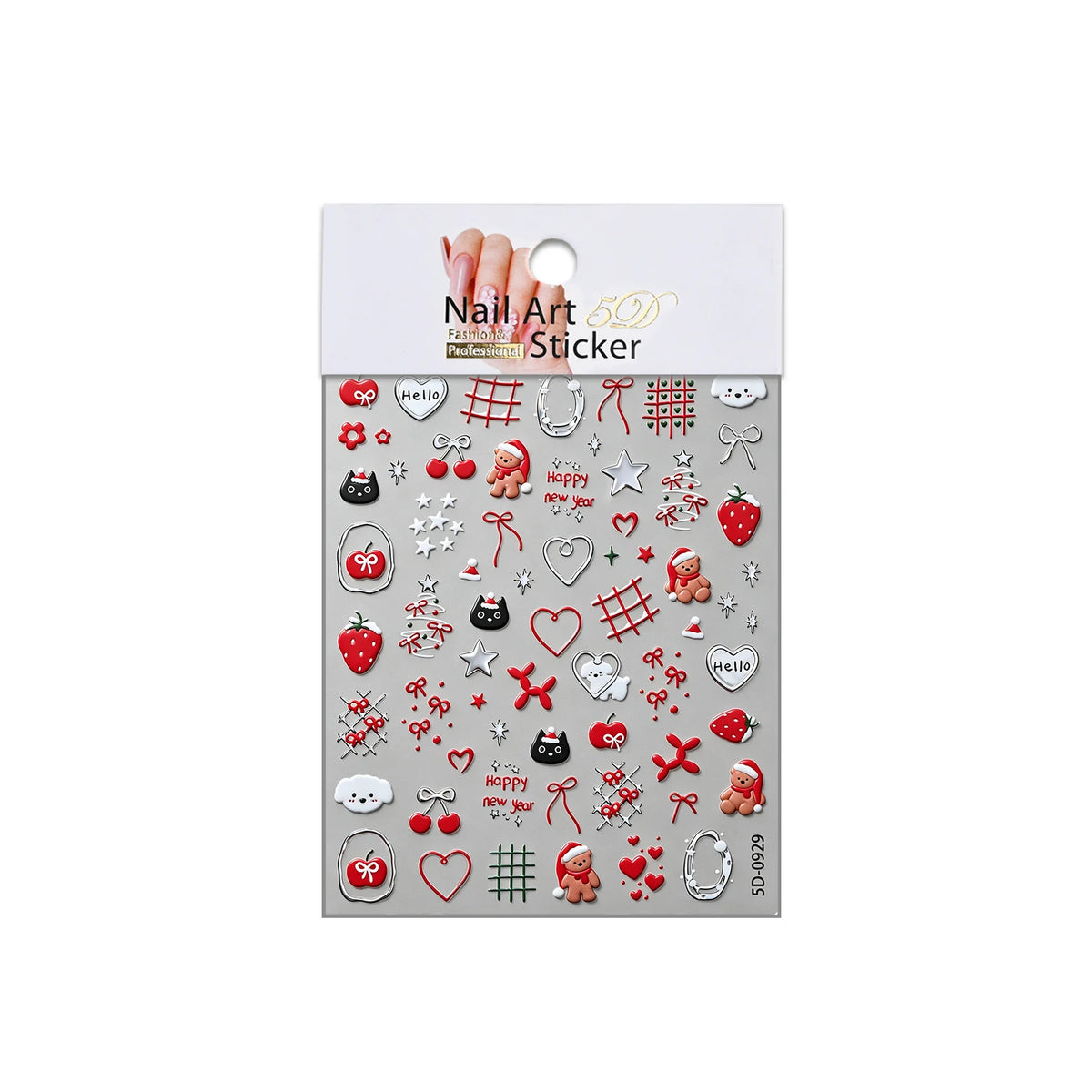 Christmas Tree Foil Nail Art Stickers – Festive Holiday Decals