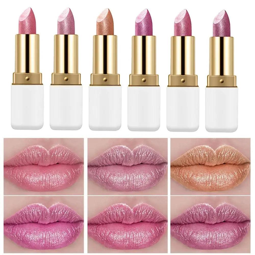 SAM SUGAR Metallic Matte Lipstick – Waterproof Pearlescent Gloss