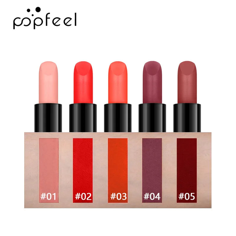Popfeel Matte Velvet Lipstick – Waterproof & Long-Lasting