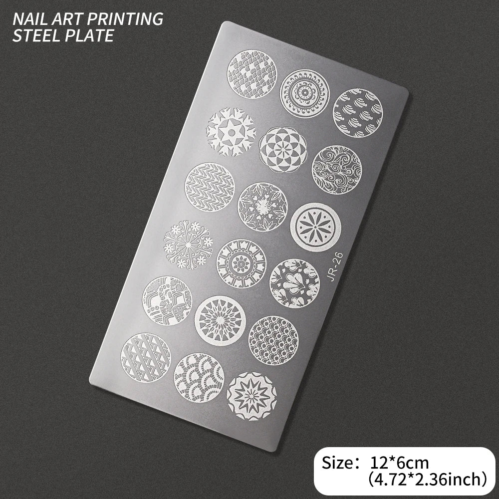 Nail Art Stamping Plate – Waves, Florals & Animal Designs