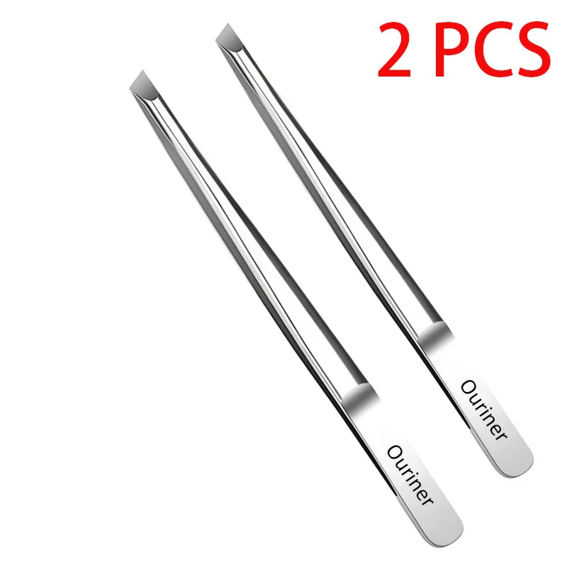 Stainless Steel Slant Tip Eyebrow Tweezers | Precision Beauty