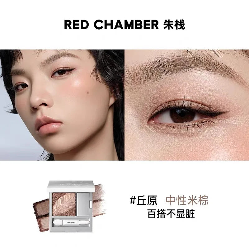Shimmer & Matte Eyeshadow Palette – Nude Glitter Highlight + Brush