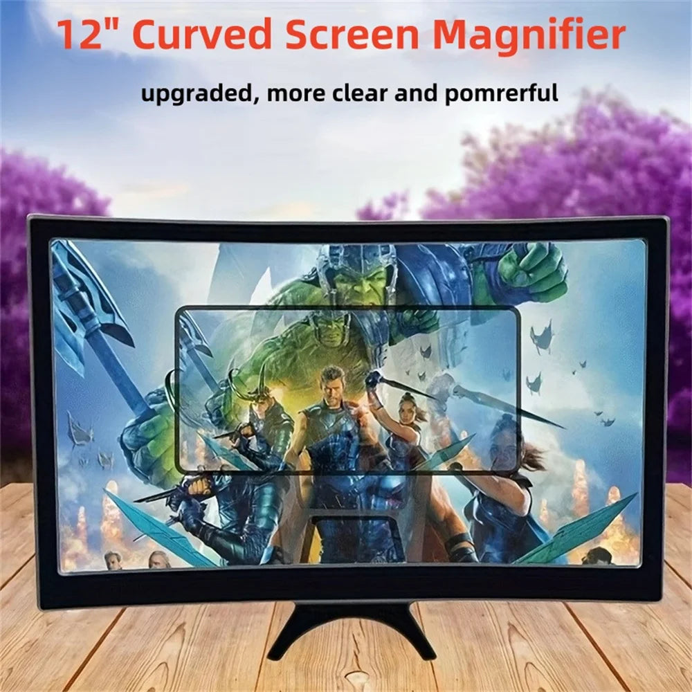 12" 3D HD Phone Screen Magnifier – Curved Display Amplifier Phone Screen Magnifier PRIMED