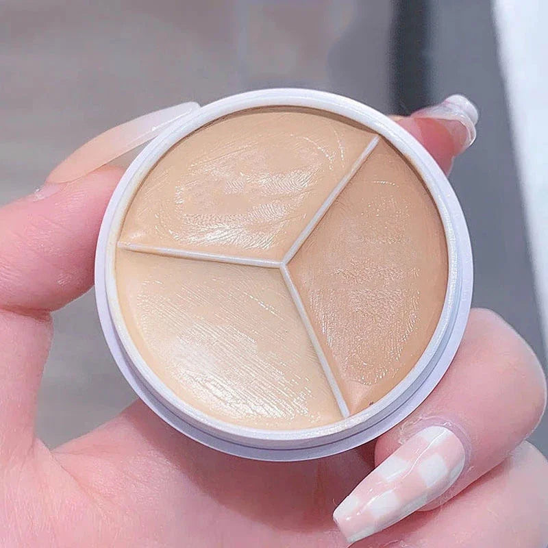 3-Color Full Coverage Concealer Palette – Hydrating & Brightening Concealer Palette PRIMED