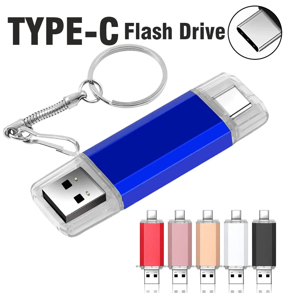 KAWEIDA 2-in-1 OTG Type-C USB Flash Drive 16–128GB Metal OTG USB Flash Drive PRIMED