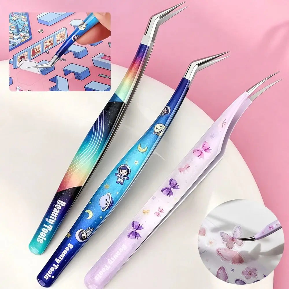Precision Craft Tweezers | Stainless Steel Sticker Pickup Tool