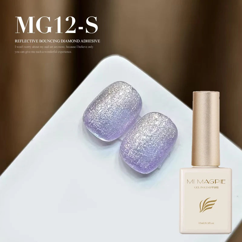 Diamond Glitter Gel Polish – Holographic UV LED Nail Gel 15ml