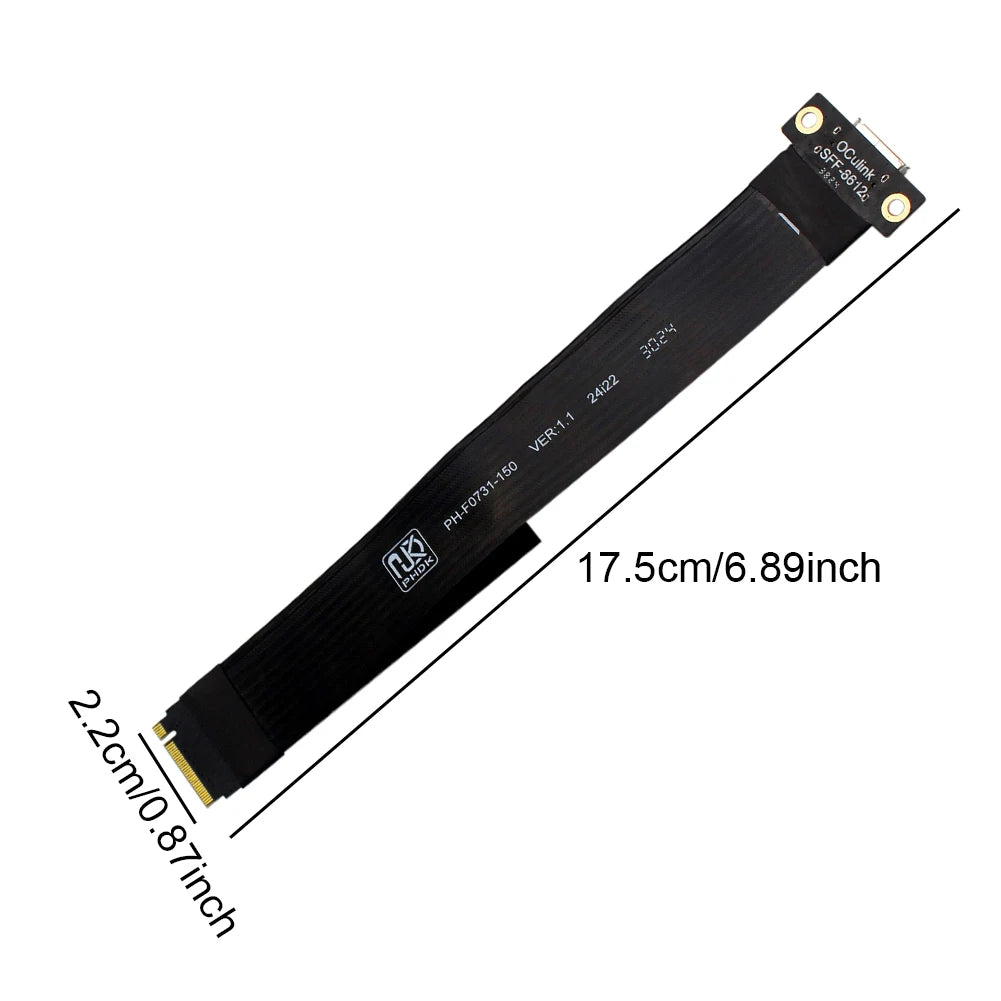 M.2 NVMe PCIe 4.0 to Oculink SFF-8611/8612 Adapter Cable PCIe Adapter Cable PRIMED