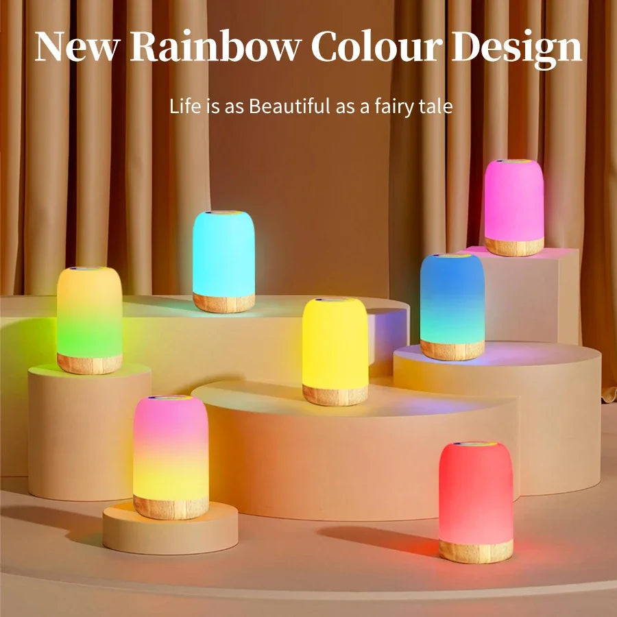 Rechargeable RGB LED Touch Table Lamp – Dimmable Night Light LED Table Lamp PRIMED