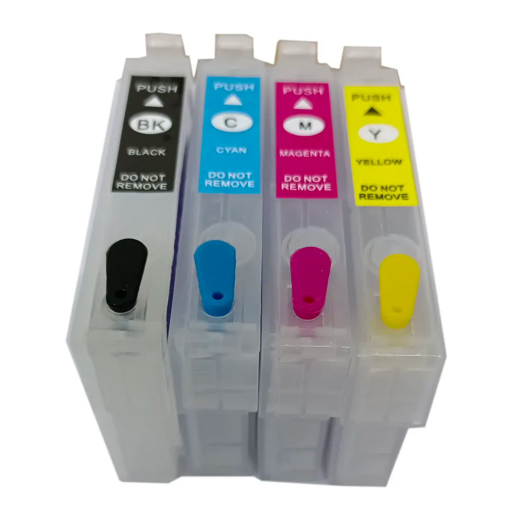 Empty Refillable Ink Cartridges T1281-T1284 for Epson Stylus Refillable Ink Cartridge PRIMED