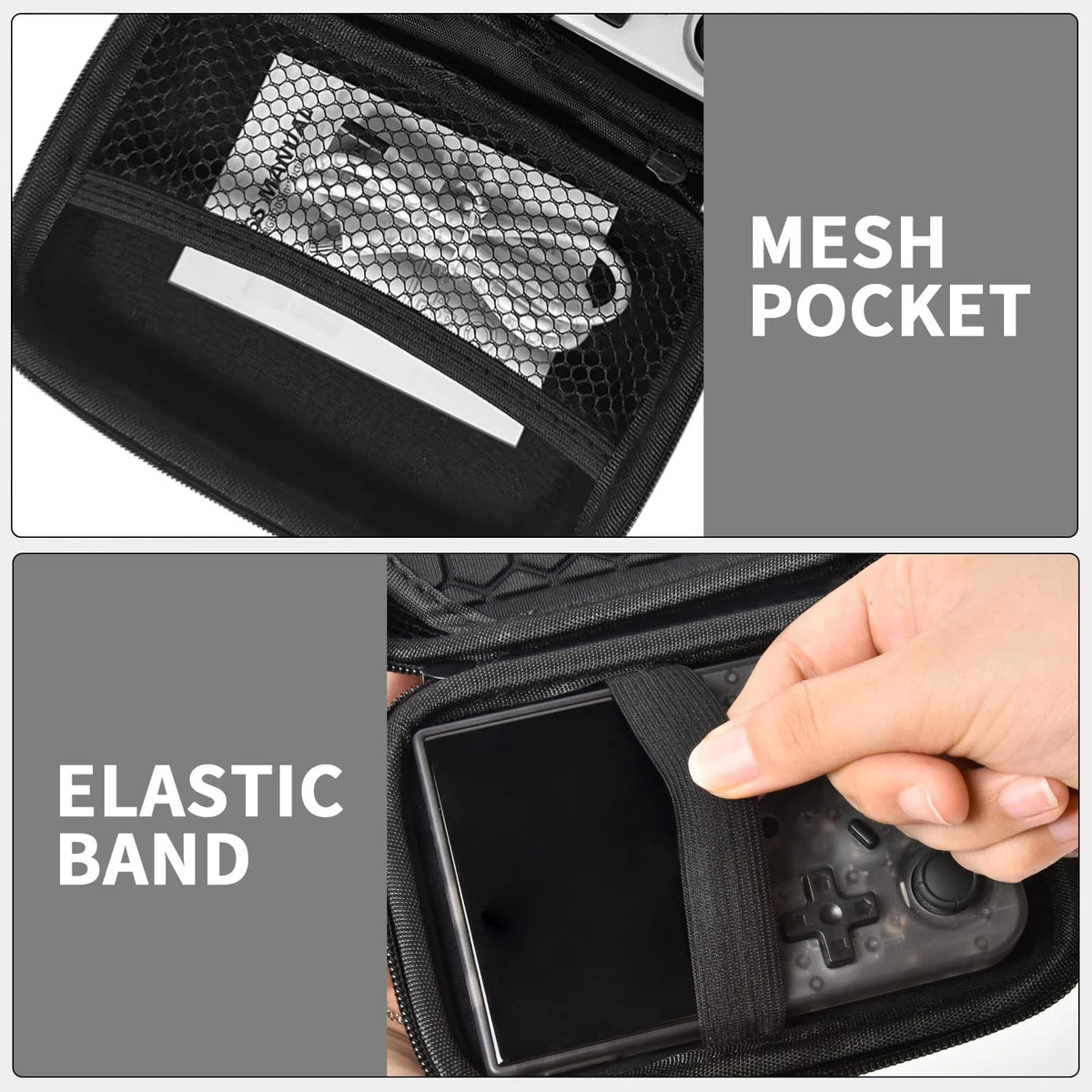 Portable EVA Hard Disk & Cable Organizer Zipper Pouch – Black Electronics Storage Case PRIMED