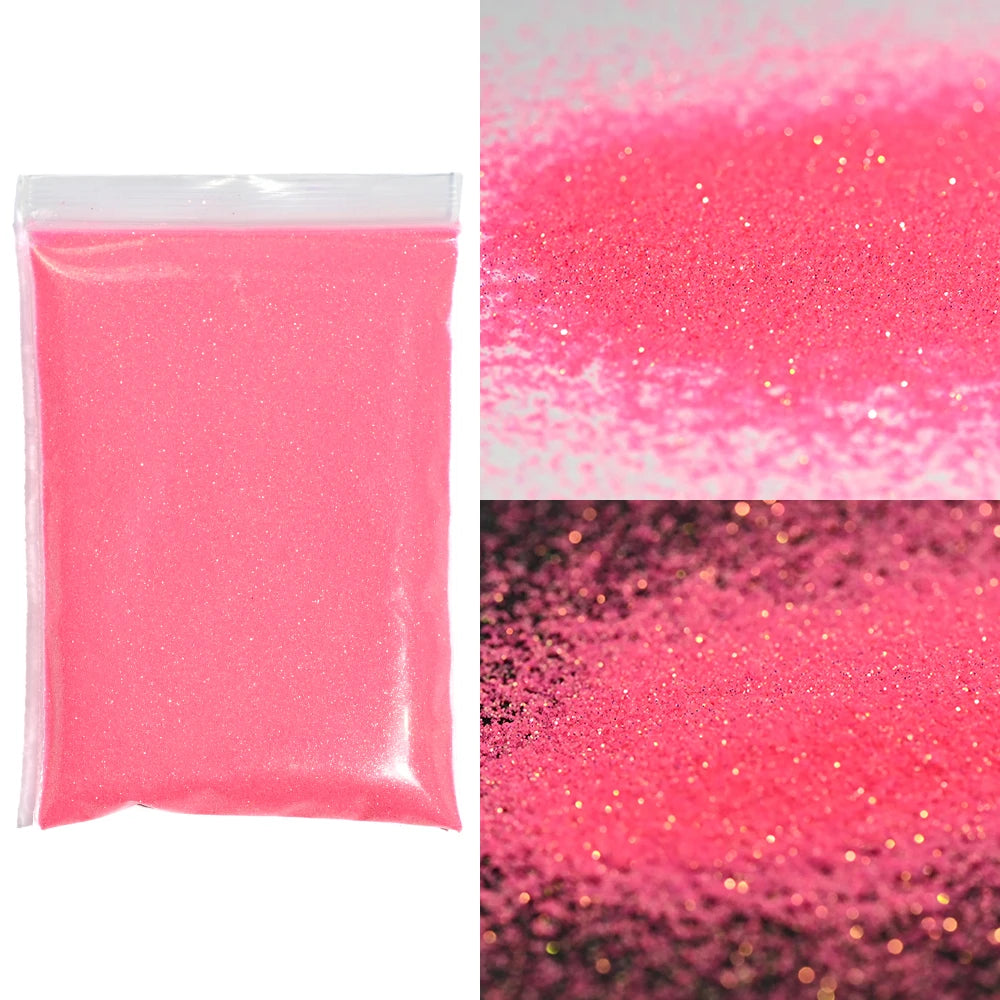 Ultra-Fine Nail Glitter Powder 10g – Pink & Blue Chrome Pigment