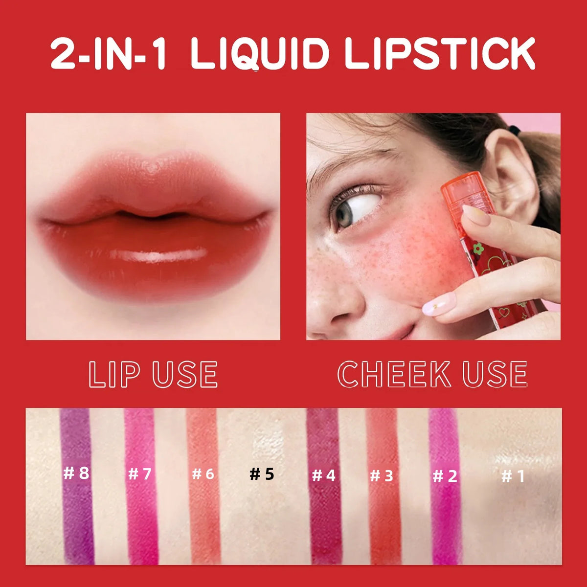 MLSMILE Roll-On Matte Lip Tint – Waterproof Long-Lasting Gloss Roll-On Lip Tint PRIMED