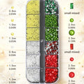 Christmas Nail Charms Set – Santa Snowflake Rhinestones 4 Boxes