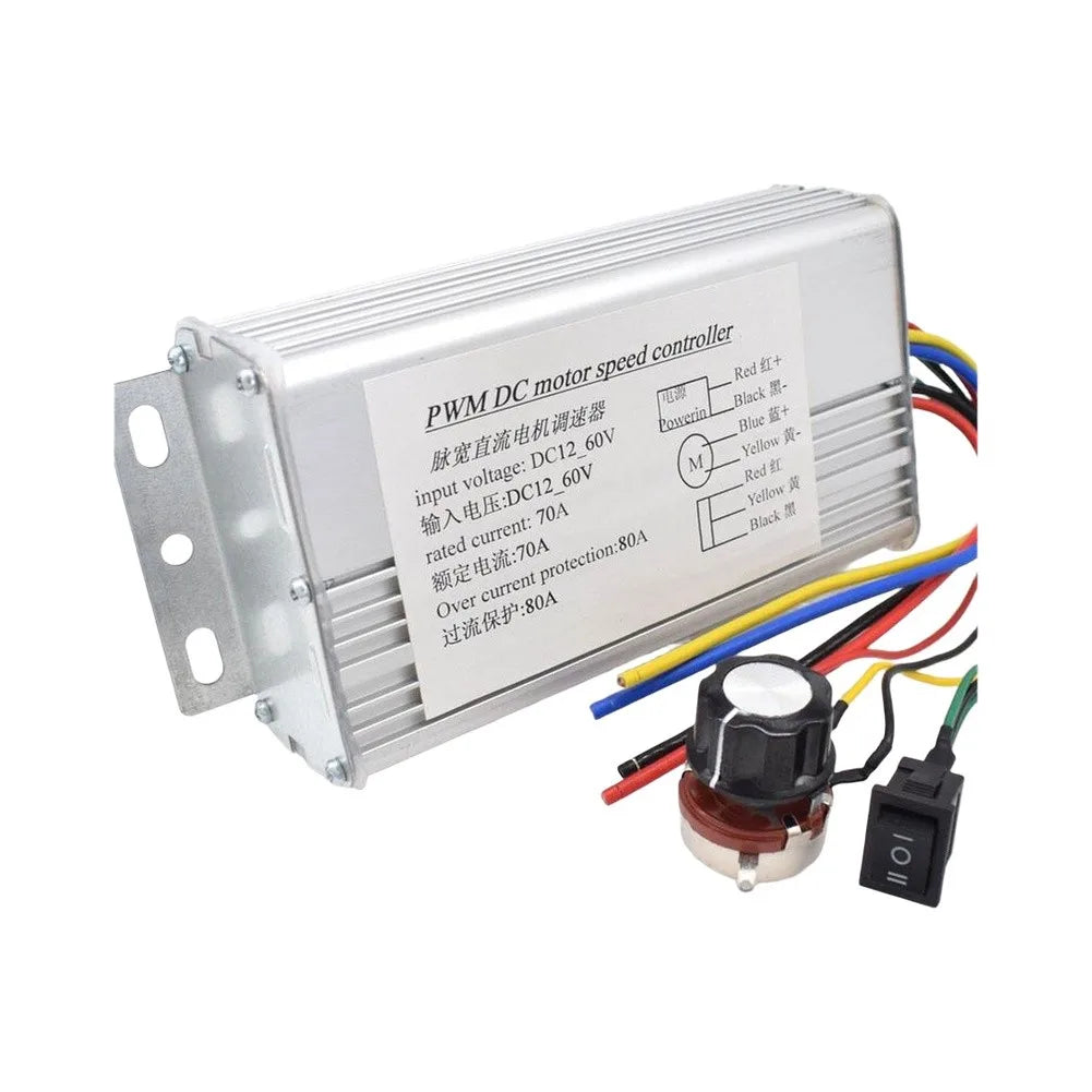 10-60V 70A DC Motor Speed Controller – Forward/Reverse Switch