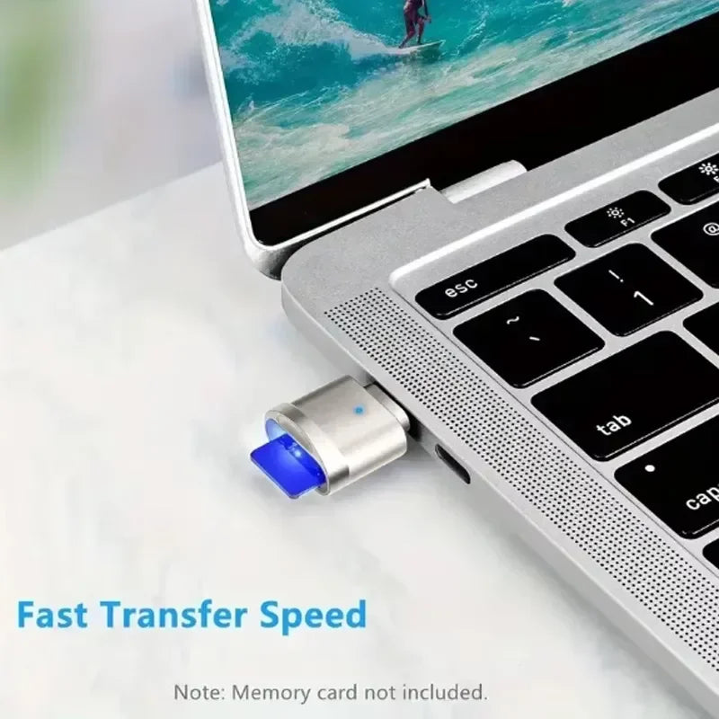 USB-C TF Card Reader with LED Indicator – Plug & Play USB Card Reader PRIMED
