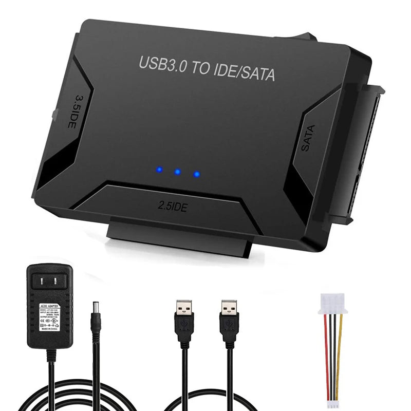 SATA/IDE to USB 3.0 Adapter – 2.5/3.5" HDD & DVD, 6TB Hard Drive Adapter PRIMED