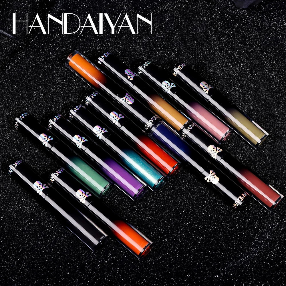 Handaiyan 12-Color Matte Lip Gloss – High Pigment Long-Lasting Matte Liquid Lipstick PRIMED