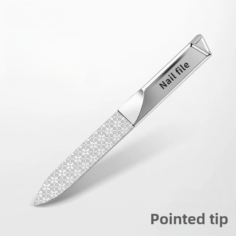 Ouriner Stainless Steel Double-Sided Nail File with Storage