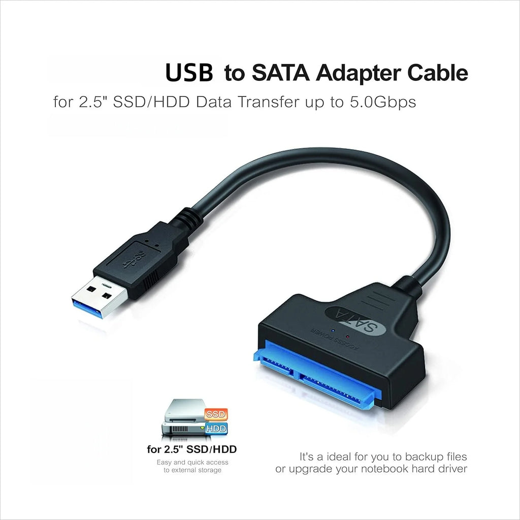 SATA to USB 3.0 Adapter Cable for 2.5" HDD & SSD SATA USB Adapter Cable PRIMED