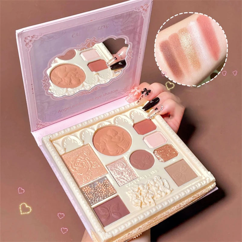 10-Color Eyeshadow Palette – Matte, Shimmer & Glitter Eyeshadow Palette PRIMED
