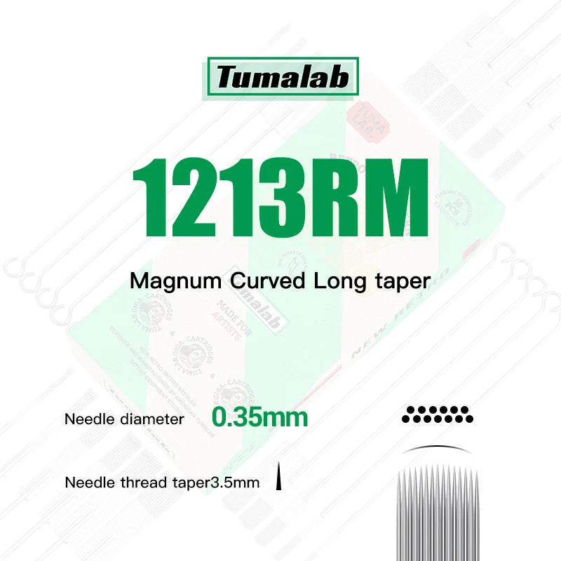 TUMAlab Sterile Disposable Round Magnum Tattoo Needles 50pk