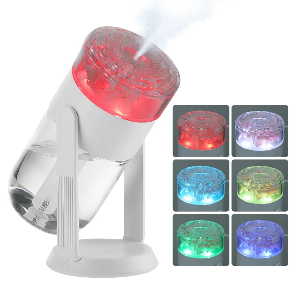Preserved Flower USB Mini Humidifier – 7-Color LED & 360° Stand Mini Humidifier PRIMED