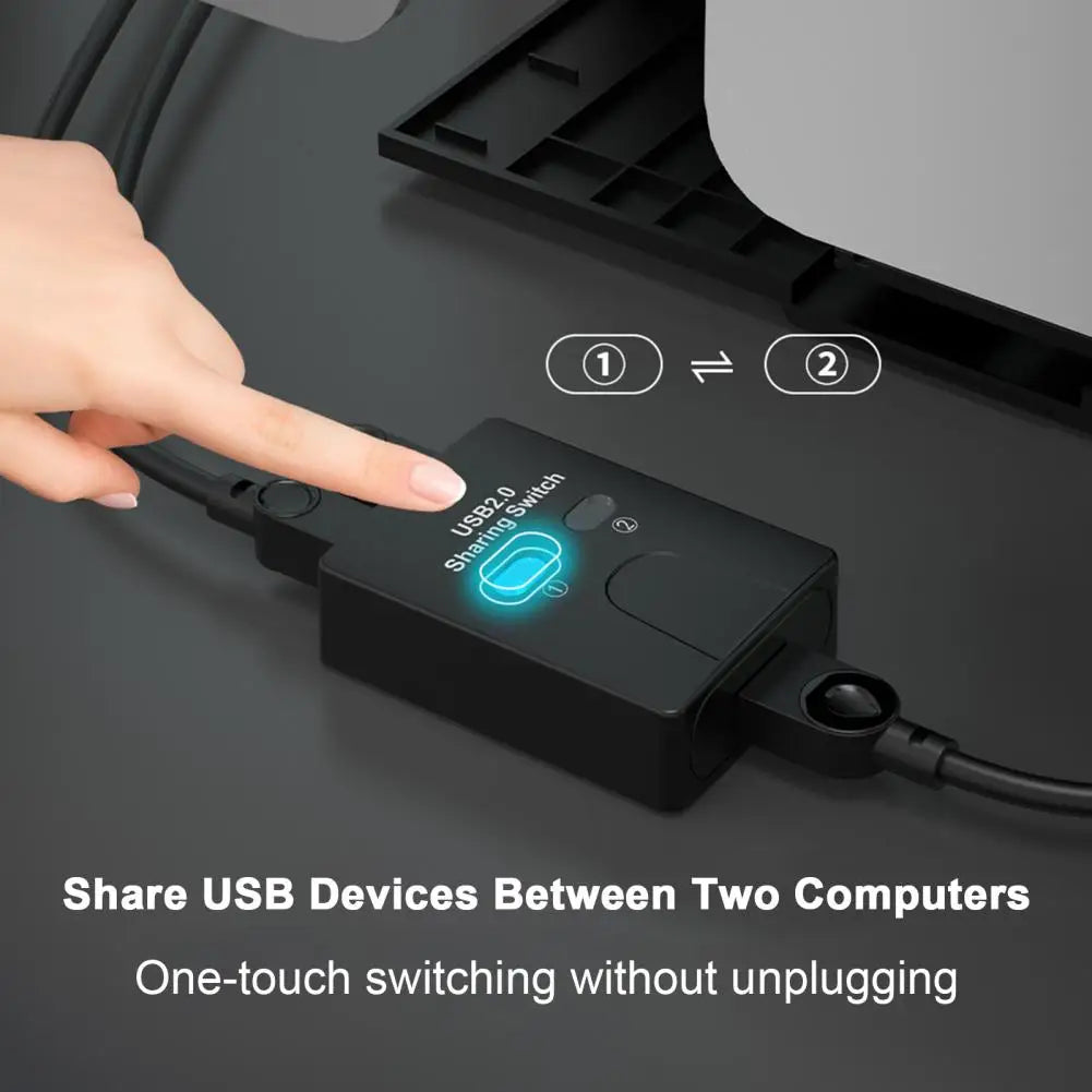 USB KVM Switch 2 In 1 Out | Share Keyboard, Mouse & Printer USB KVM Switch PRIMED