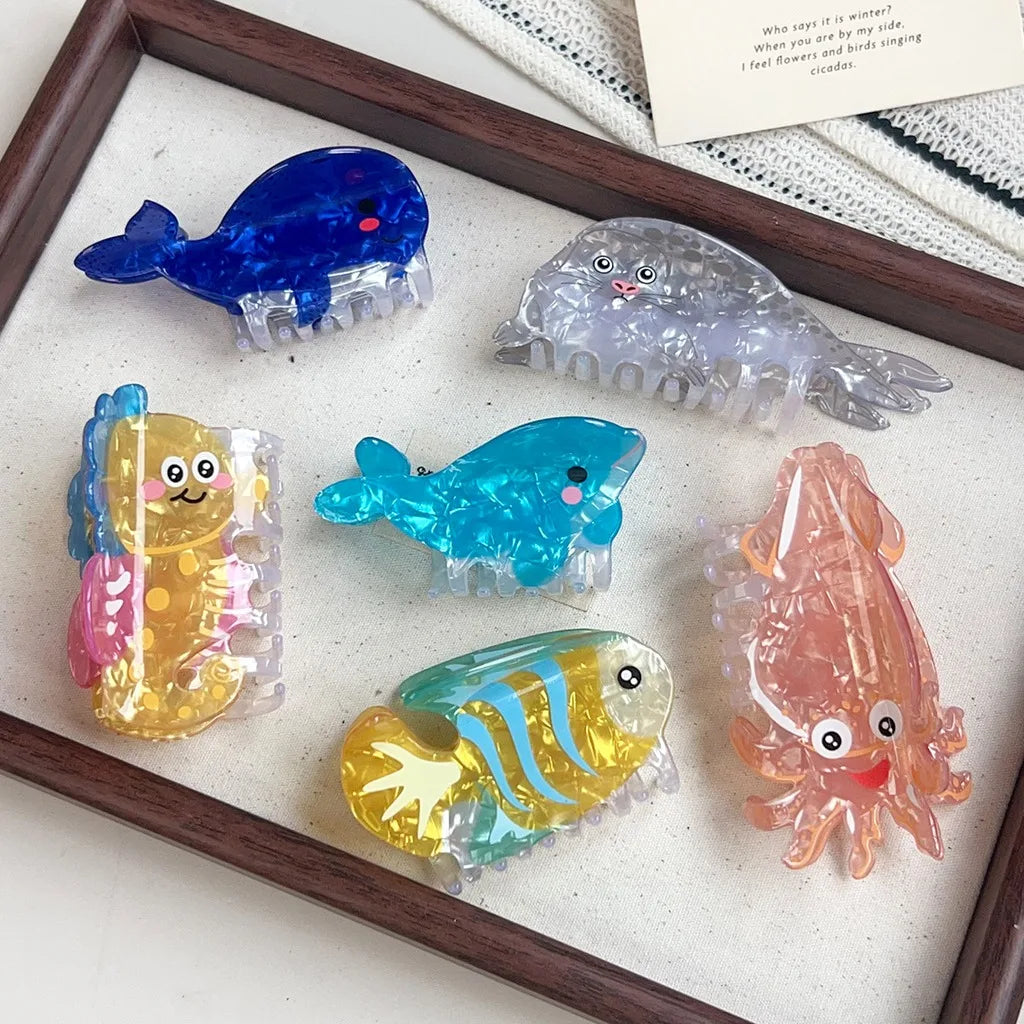 Ocean Animal Hair Claw Clips – Whale, Dolphin & Seal Hair Claw Clip PRIMED