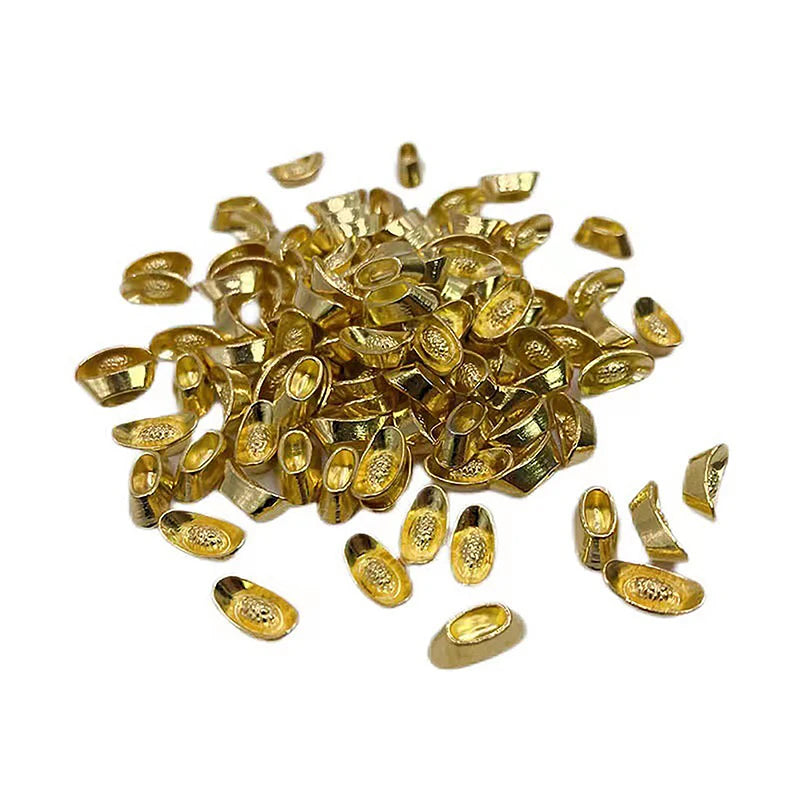 10 Pcs Gold Chinese Yuan Bao Ingot Ornaments – Lucky Décor