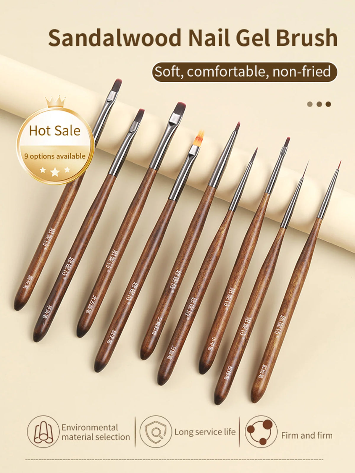Nail Art Brush Set – Gradient, Flat, Flower & Gel Painting Nail Art Brush PRIMED