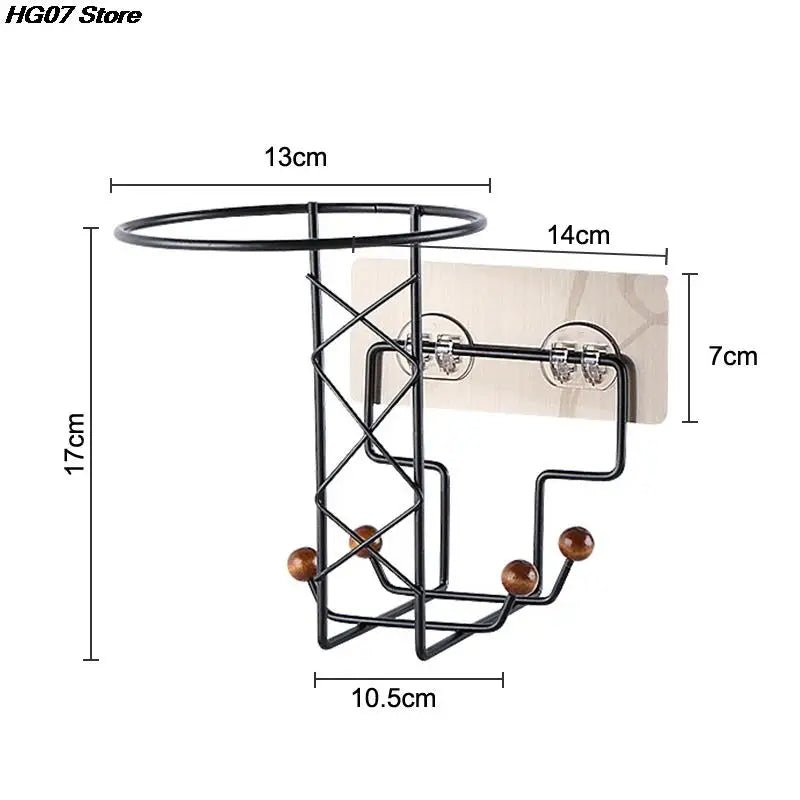 Wall-Mounted Helmet & Hat Holder – 4-Hook Storage Rack Wall Storage Rack PRIMED