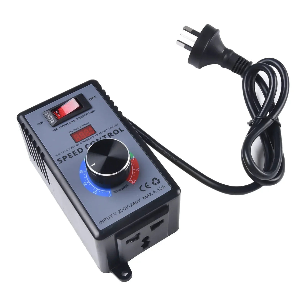 Stepless Speed Controller Switch AC 220V for Power Tools & Fans