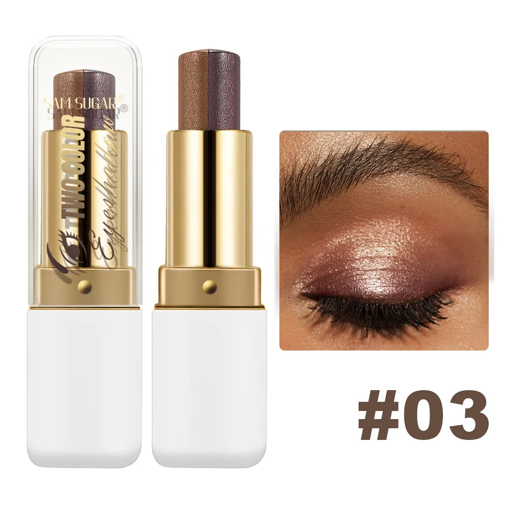 SAM SUGAR Two-Tone Eyeshadow Stick – Shimmer & Waterproof