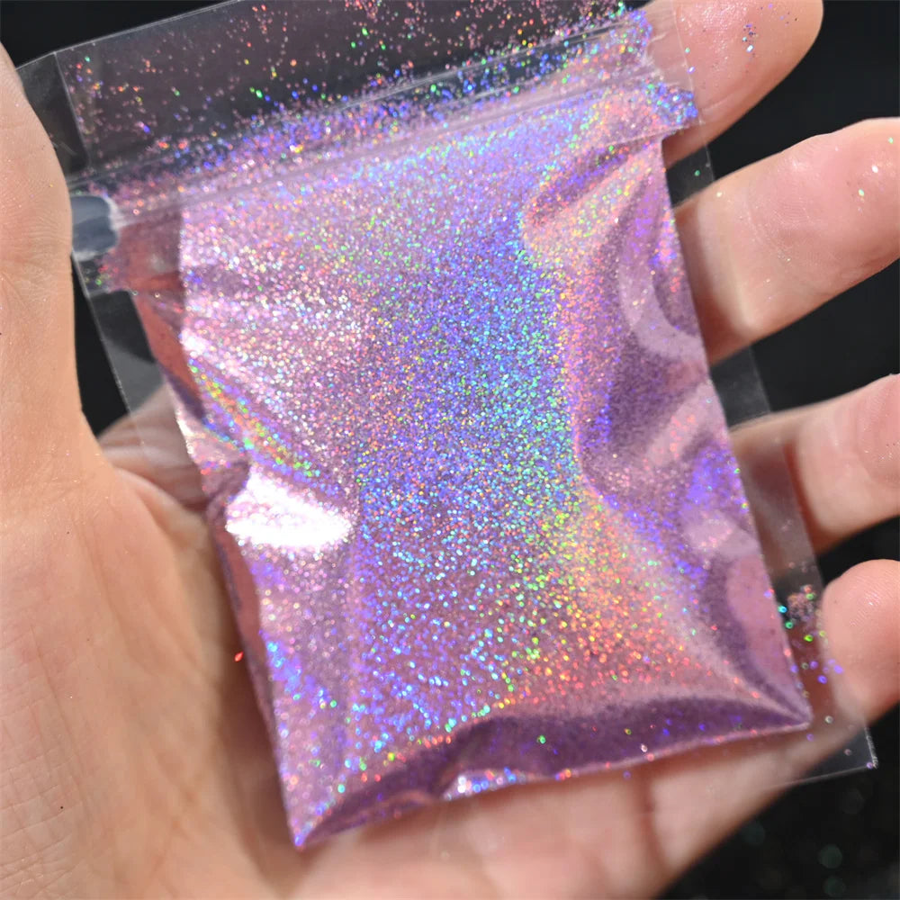 Ultra Fine Holographic Nail Glitter Powder 0.2mm | 5/10g Bulk