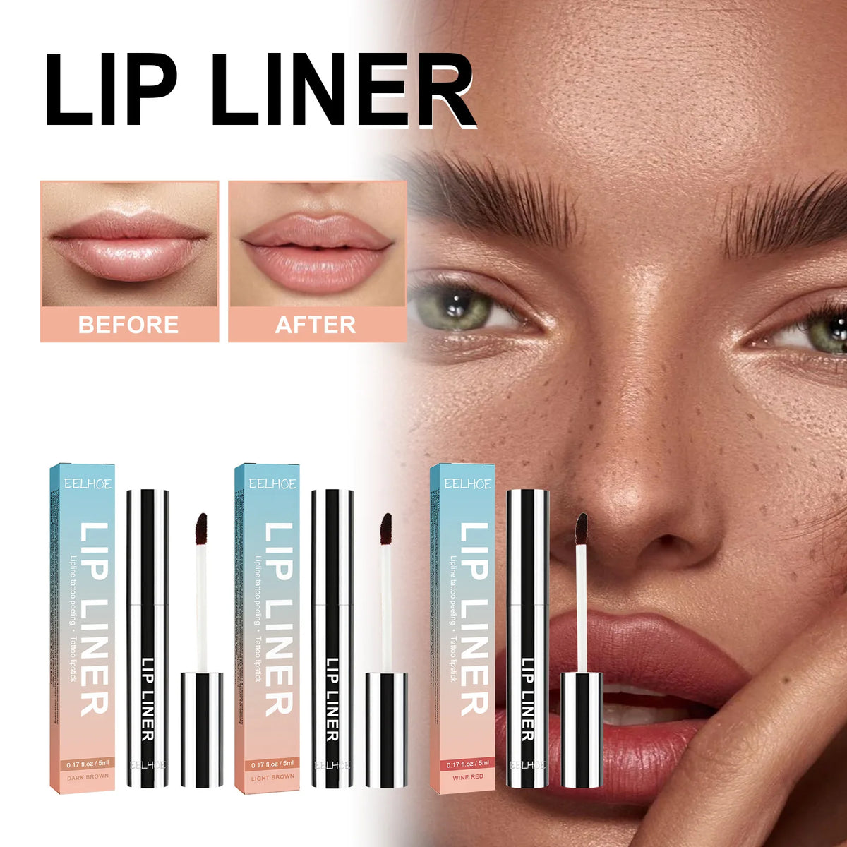 Peel Off Lip Liner Tattoo – Waterproof Matte Velvet Lip Tint Lip Liner Tint PRIMED