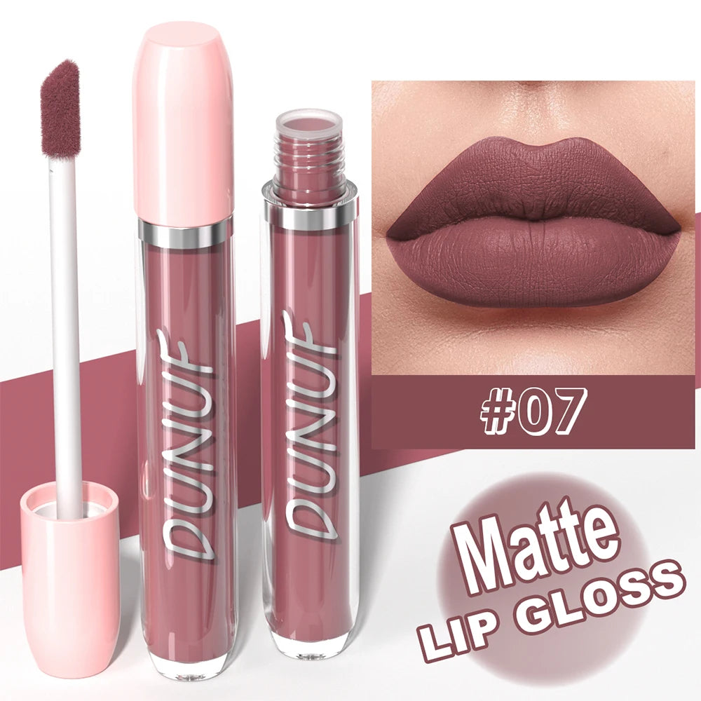 Velvet Matte Liquid Lip Gloss 25 Colors – Waterproof & Long-Lasting