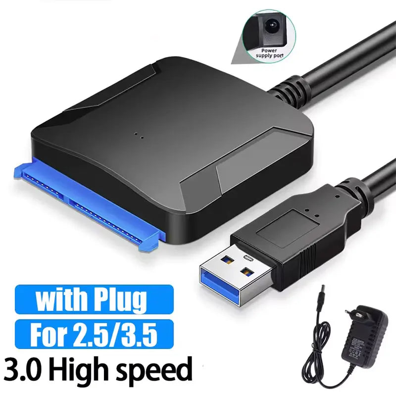 USB 3.0 to SATA Adapter for 2.5" & 3.5" SSD HDD – 5Gbps SATA USB Adapter PRIMED