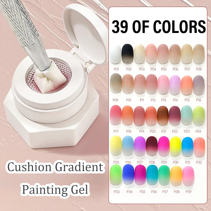 39-Color No-Wipe Cushion Patting Gel – Gradient UV Nail Polish Gel Nail Polish PRIMED