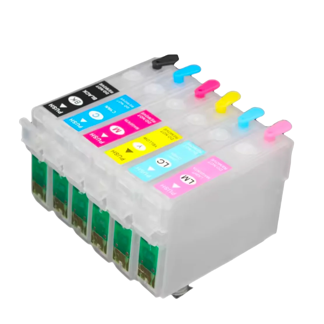 T0791–T0796 Refillable Ink Cartridges for Epson 1400 P50 PX700W Refillable Ink Cartridge PRIMED